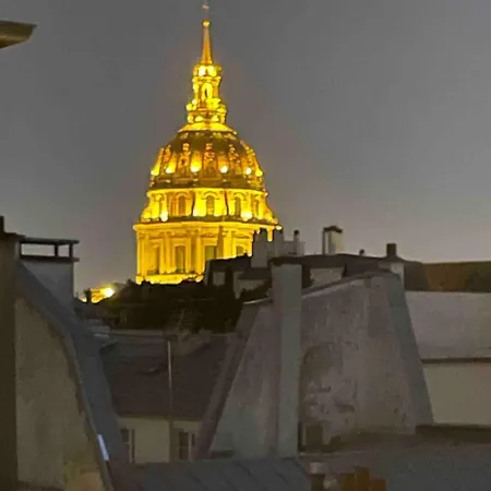 Beautiful Terrace Invalides And Fireplace * Paris