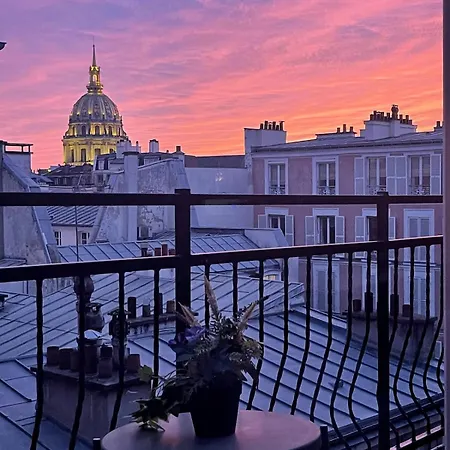 Beautiful Terrace Invalides And Fireplace Apartment *